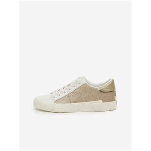 Gold and cream women's sneakers Guess Wayne - Women