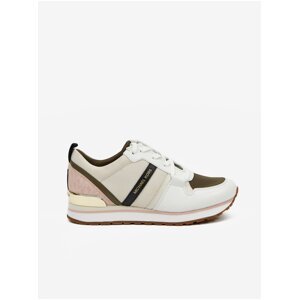 Michael Kors Beige and White Women's Sneakers - Womens