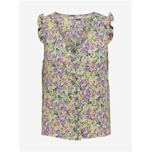 Purple-yellow floral blouse ONLY Gerda - Ladies