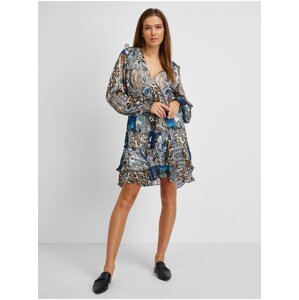 Blue-Brown Women Patterned Dress Guess Elea - Women