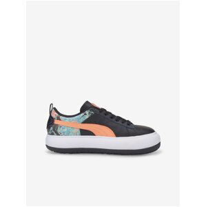 Black Womens Leather Sneakers Puma Mayu - Women