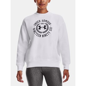 Under Armour Sweatshirt Rival Fleece Crest Grp Crew-WHT - Women