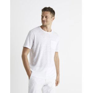 Celio Linen T-shirt Belino with pocket - Men