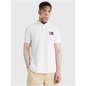 White Mens Polo T-Shirt Tommy Jeans - Men