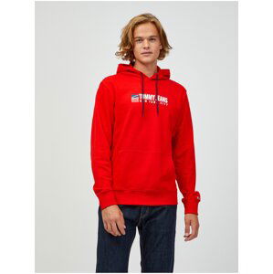 Red Men's Hoodie Tommy Jeans - Mens