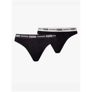 Set of two black thongs in black Puma - Ladies