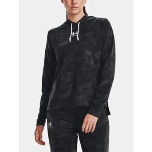 Under Armour Sweatshirt Rival Terry Print Hoodie-BLK - Women