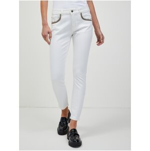 White Shortened Skinny Fit Jeans ORSAY - Women