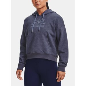 Under Armour Sweatshirt Essential Script Hoodie-GRY - Women