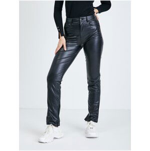 Black Women's Leatherette Pants Guess Caroline - Women