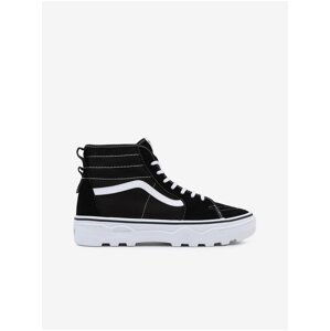 Black women's ankle leather sneakers VANS - Women