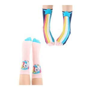 Denokids Rainbow Star Girl's 2-Piece Socks Set