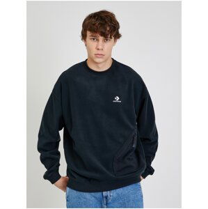 Black Mens Oversize Sweatshirt Converse - Men