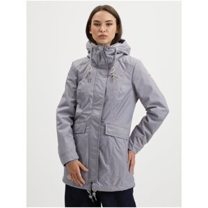 Grey Women's Winter Coat Hooded Ragwear Tunned - Women