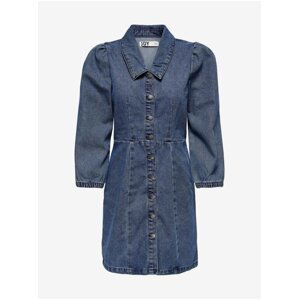 Blue Denim Shirt Dress with Balloon Sleeves JDY Athena - Women