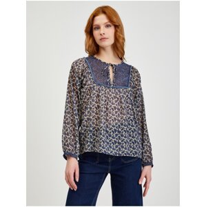 Dark blue Women's Patterned Blouse ORSAY - Women