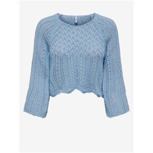 Blue Ladies Cropped Sweater ONLY Nola - Women