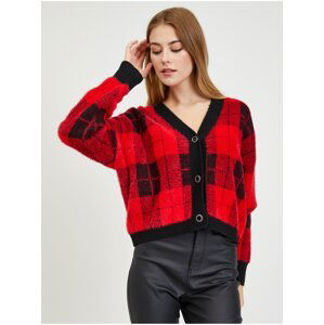 Black-Red Checkered Cardigan ORSAY - Ladies