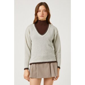 Koton dvojvrstvový vzhľad pletený sveter