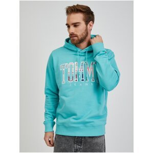 Turquoise Mens Hoodie Tommy Jeans - Men