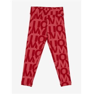 Red Girly Patterned Leggings Tommy Hilfiger - Girls