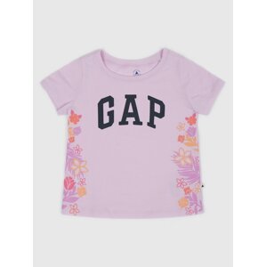 GAP Children's T-shirt with logo and flowers - Girls