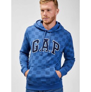 GAP Patterned Sweatshirt with Logo & Hood - Men