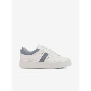 Blue-White Women's Sneakers on the Geox Platform - Women