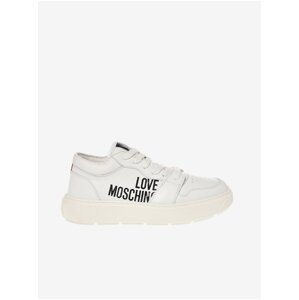 White Women's Leather Sneakers Love Moschino - Women