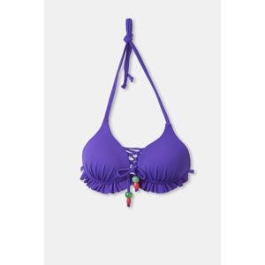 Dagi Purple Coated Triangle Bikini Top