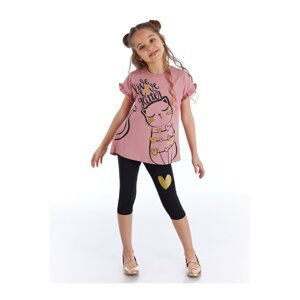 mshb&g Love Cat Girl Child T-shirt Tights Set