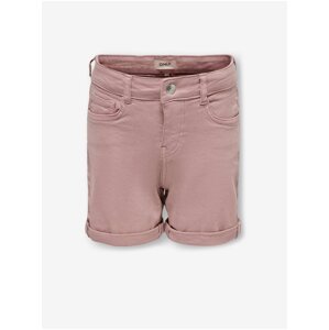 Pink Girly Denim Shorts ONLY Phine - Girls