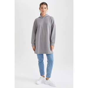 DEFACTO Regular Fit Sweatshirt Fabric Long Sleeve Tunic