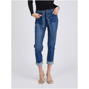 Dark blue womens shortened boyfriend jeans ORSAY - Women