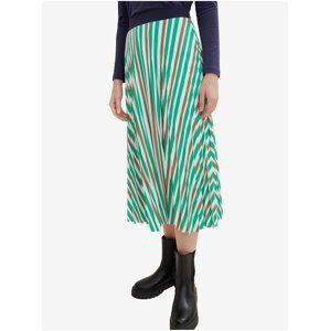 Light Green Ladies Pleated Midi Skirt Tom Tailor - Women