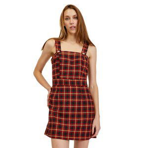 Orsay Red-Black Ladies Checkered Dress - Ladies