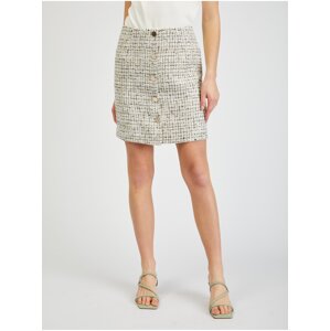 Orsay Beige ladies tweed skirt - Ladies