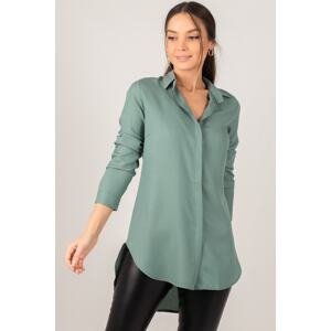 armonika Women's Green Tunic Shirt