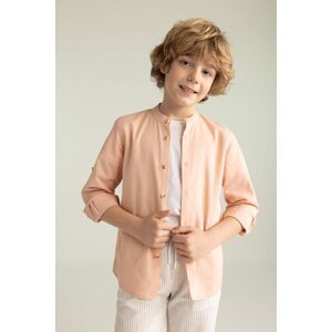 DEFACTO Boy Stand Collar Poplin Long Sleeve Shirt