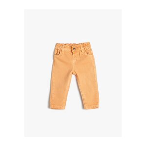 Koton Trousers Pocket Cotton Elastic Waist