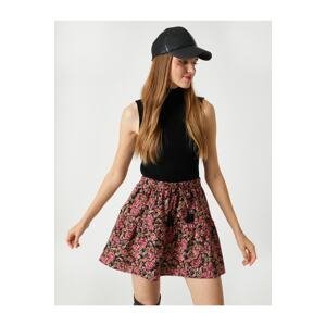 Koton Winter Skirt Mini Tassel Detailed Elastic Waist