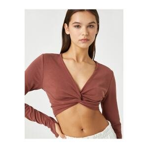 Koton Crop Yoga T-Shirt Modal Blend Silky Texture