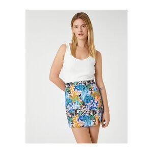 Koton Slim Fit Mini Skirt with Slits in the Side