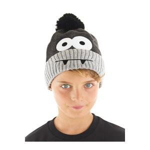 Denokids Monster Dark Gray Boys Knitwear Cap.