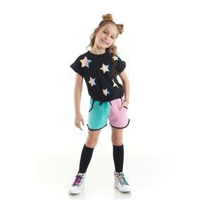 mshb&g Colorful Star Girls Kids T-shirt Shorts Set