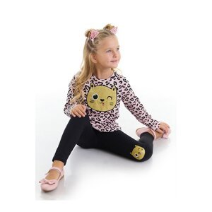 Denokids Silvery Leopard Girls Kids Tunic Leggings Suit