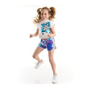 mshb&g Blue Star Girls Kids T-shirt Shorts Set