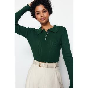 Trendyol Emerald Green Polo Neck Knitwear Sweater