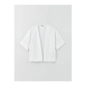 LC Waikiki Women's Shawl Collar Plain Muslin Kimono