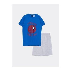 LC Waikiki Crew Neck Spiderman Printed Short Sleeve Boys' Shorts Pajamas Set